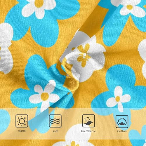 Funny Toddler Underwear Floral 2t Cotton Panties Little Girl White Blue Cartoon Flowers Yellow Briefs Kids Undies3