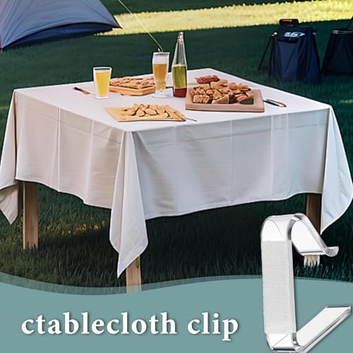 Pinces à nappe transparentes anti-vent lot de 60 pour buffets de réception - 2