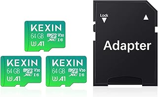 KEXIN 64GB Micro SD Card SDXC UHS-I Memory Card 64GB with Adapter Full HD & 4K UHD, C10, U3, 3 Pack Mini SD Card Expanded Storage for Smartphones, Sport Camera,Drones