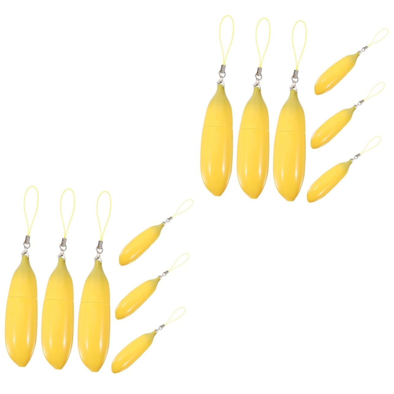 Gatuida 4 Sätze Lippenbalsam Flaschen Leere Lippenstift Probenbehälter Bananenform Nachfüllbare Lipgloss Tuben Für Diy Lippenpflege Reisegröße Für Mädchen 6 Stück * 4