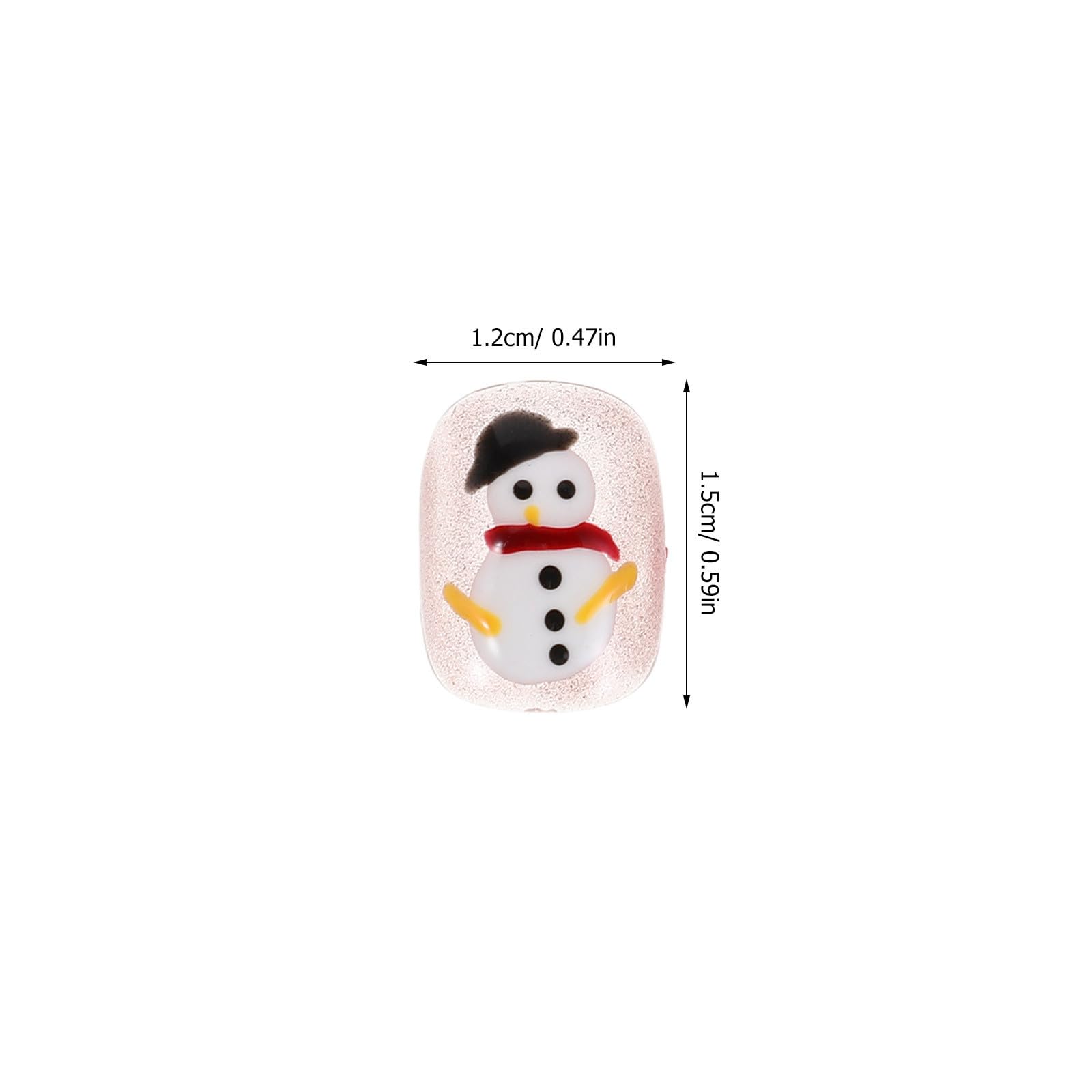 5 Sets Künstliche Weihnachtsnägel zum Aufkleben, Kurz Rund,