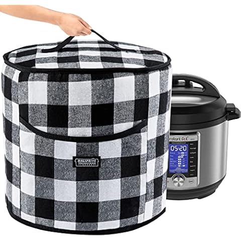 BAGSPRITE Dust Cover Compatible with Instant Pot 8 Quart-Appliance Covers- Insulated Pressure Cooker Cover with Pockets for Kitchen Accessories Cover