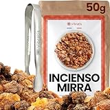 🌿 100% NATURAL: Hecho de resina pura sin aditivos, nuestro incienso de mirra es completamente natural y no tóxico, garantizando una combustión limpia y agradable.