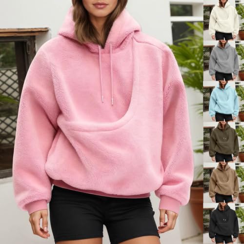 Pet Pouch Hoodie Women Flannel Pet Carrier Hoodie with Dog Pouch Sweatshirt - image 6