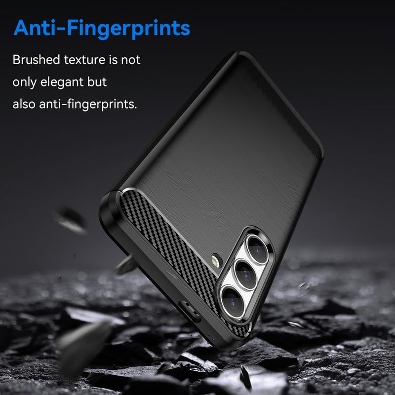 Image of Hybrid Carbon Fiber Back Case for Samsung Galaxy S24 (Black)