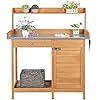 Pottingbenchwoodgardenpottingtablewithcabinetandanddrawersoutdoormetalsurfaceworkbenchforgreenhousewithhooksandshelfwood  Urban Country Home Decor Potting bench wood garden potting table with cabinet and and drawers outdoor metal surface work bench for greenhouse with hooks and shelf wood  urban country home decor
