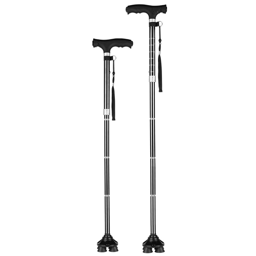 GSP Bastone da Passeggio con New LED Canna Intelligente Esterna Quattro Piedi in Lega di Alluminio Antiscivolo Canna Leggera Canna Vecchia Canna Antica