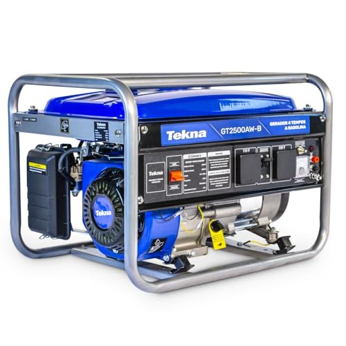 Gerador a Gasolina Tekna GT2500AW – 2.200W, Bivolt 127V/220V, Motor