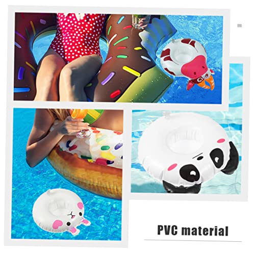 CAXUSD 1 Satz Shell aufblasbare Achterbahn hawaiianisches Partyzubehör aufblasbares Spielzeug Getränke Kinderspielzeugmatte Becherhalter für Partys Hülse Untersetzer Tier – Bild 4