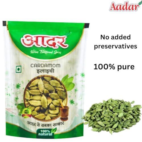 Image of Aadar Spices Whole Green Cardamom, Sabut Elaichi 100g - Delicious and Aromatic, No Added Preservatives
