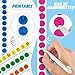 10000 Pieces 3/4 Inch Round Color Coding Labels Roll Adhesive Solid Colors Dot Stickers Assorted Colored Circle Stickers for Inventory Organize, File Classification, 10 Colors