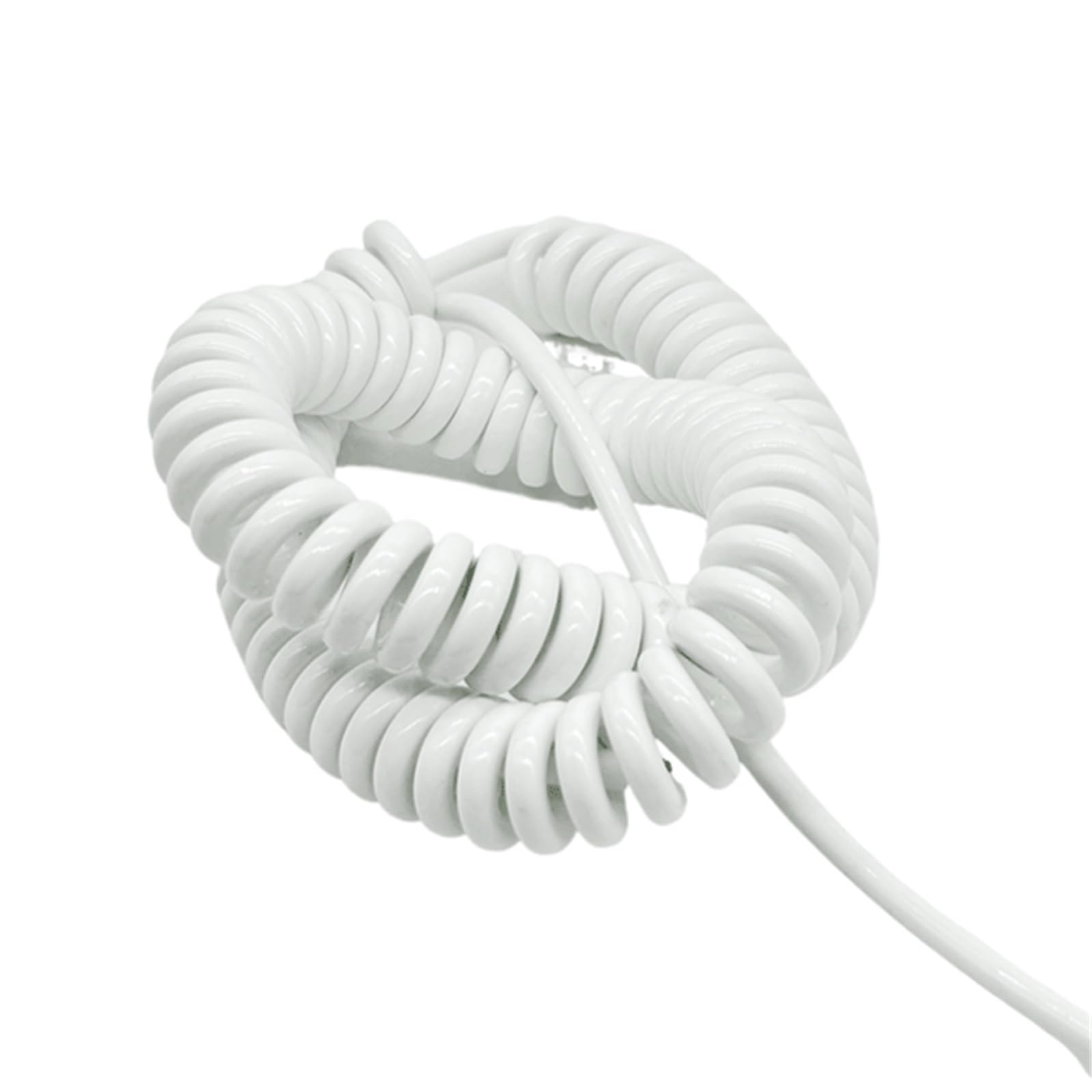 Spiralny zwijany kabel zasilający, Zwinięty 4-żyłowy kabel spiralny sprężynowy 15AWG 1,5 mm² PU, rozciągliwy na zimno 1-5 metrów(Stretch 4 Meters)