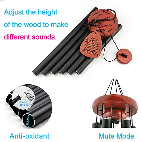 Image of Memgift Memorial Wind Chimes for Outside- Sympathy Gift for Loss of Mom or Dad, Outdoor Keepsake with Soothing Tone for Garden, Yard in Memory of Loved One