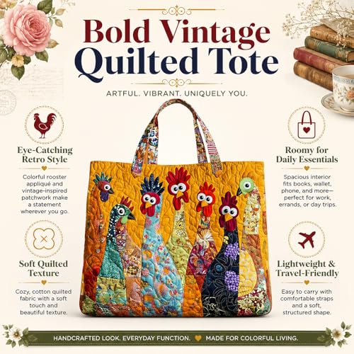 Bolso Tote acolchado Funky Chicken para mujer miniatura 2