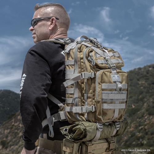 Image of MAXPEDITION Falcon-II Backpack, 23L Tactical Backpack, Survival Pack, Bug Out Bag, MOLLE Go Bag for EDC, 0513
