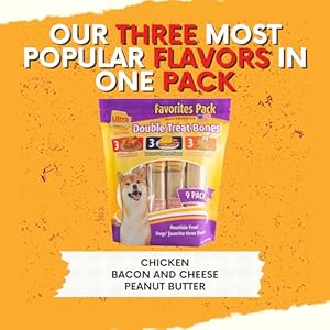 Ultra-Chewy-Double-Treat-Bones-Dog-Treats-Made-in-The-USA-Healthy-Treats-Easy-to-Digest-Promotes-Dental-Health-Assorted-Flavors-2-Packs9-Bones-Per-Pack - Cucciolini Doodles   Ultra-Chewy-Double-Treat-Bones-Dog-Treats-Made-in-The-USA-Healthy-Treats-Easy-to-Digest-Promotes-Dental-Health-Assorted-Flavors-2-Packs9-Bones-Per-Pack