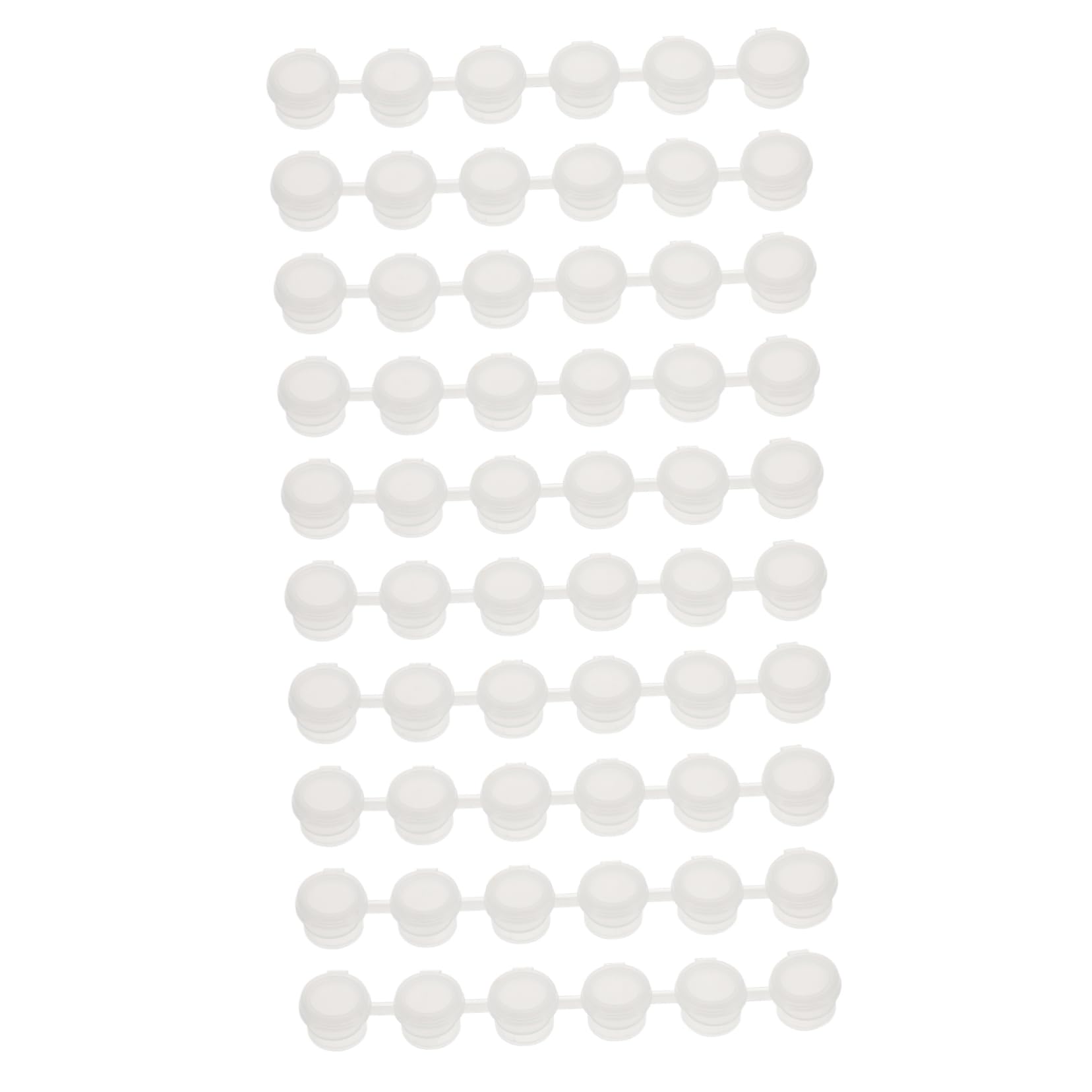 MUELODSIC Compact 40pcs Paint Lids Plastic Paint Pots Strips for Boys and Girls Schools and Art Festivals