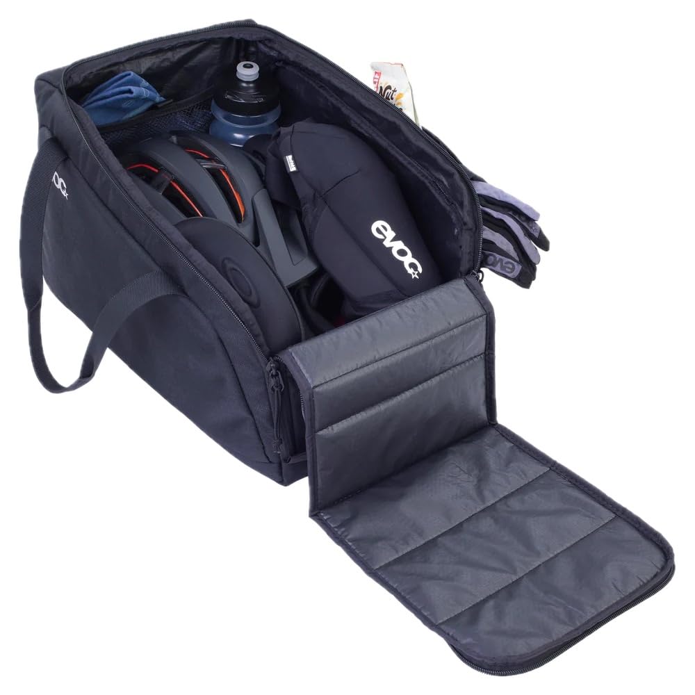 Torba podróżna EVOC GEAR BAG 20 (poręczna torba rowerowa, wytrzymały materiał zewnętrzny, wyściełana komora główna, odporna na zabrudzenia/wodę, w pełni otwierana komora główna), czarna