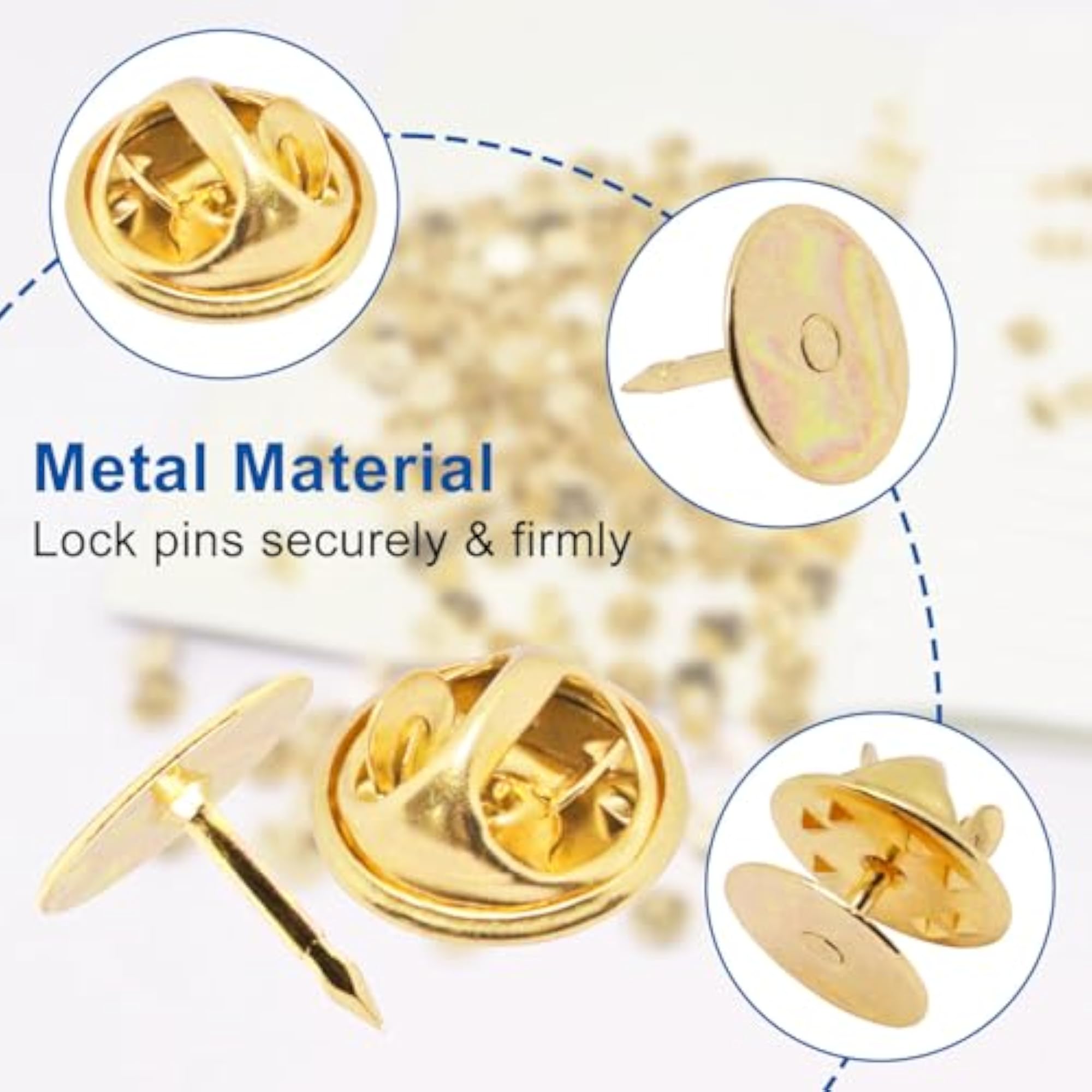 150 Set Butterfly Clutch Tie Tacks Pin Back Replacement