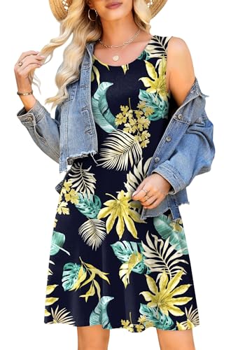 Image of WEACZZY Women Summer Casual Swing T Shirt Dresses Beach Cover up Loose Dress