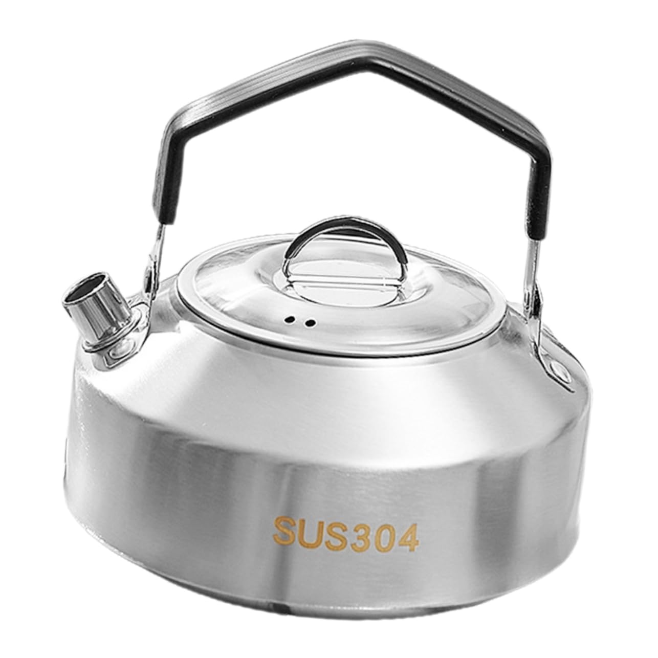 balacoo Space-saving Stainless Steel Kettle Portable Outdoor Tea Pot Ideal for Camping Hiking Outdoor Activities