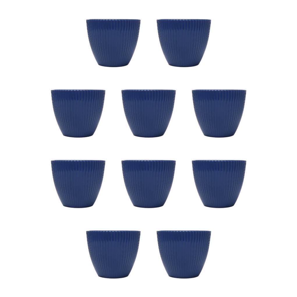 yuwqqoajv 10 Set of Lightweight Garden Pots - Easy To Maintain And Portable Weather-resistant Plastic Bonsai Accessories Succulent Plants Deep Blue 9CM, Deep Blue 9CM, 10Set