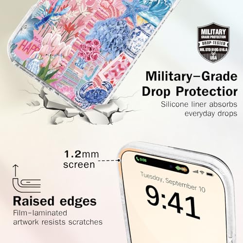 Coque iPhone 17 fleur papillon en TPU souple pour fille