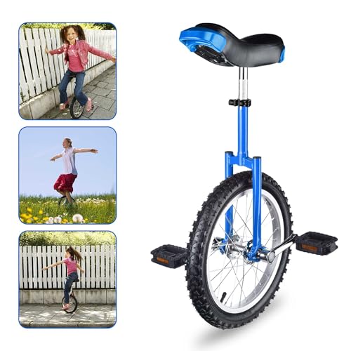 Image of AW 16 /18 /20 /24 Inch Wheel Outdoor Unicycle Adjustable Seat Exercise Bicycle | Fit Adults Kids Outdoor Sports Fitness Exercise, Various colors For Choice