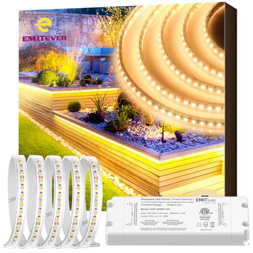 Cinta LED Exterior Impermeable EMITEVER 16.4ft 24V 3000K miniatura 1