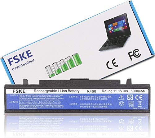 FSKE Batería para Samsung AA-PB9NC6B AA-PB9NS6W NP300E5A AA-PB9MC6W NP350E7C PB9NS6W AA-PB9NC6W NP300V5A,Samsung R720 R540 R530 R580 R780 R480 R468 R428 R470 Notebook Battery, 11.1V 5000mAh 6-Celda