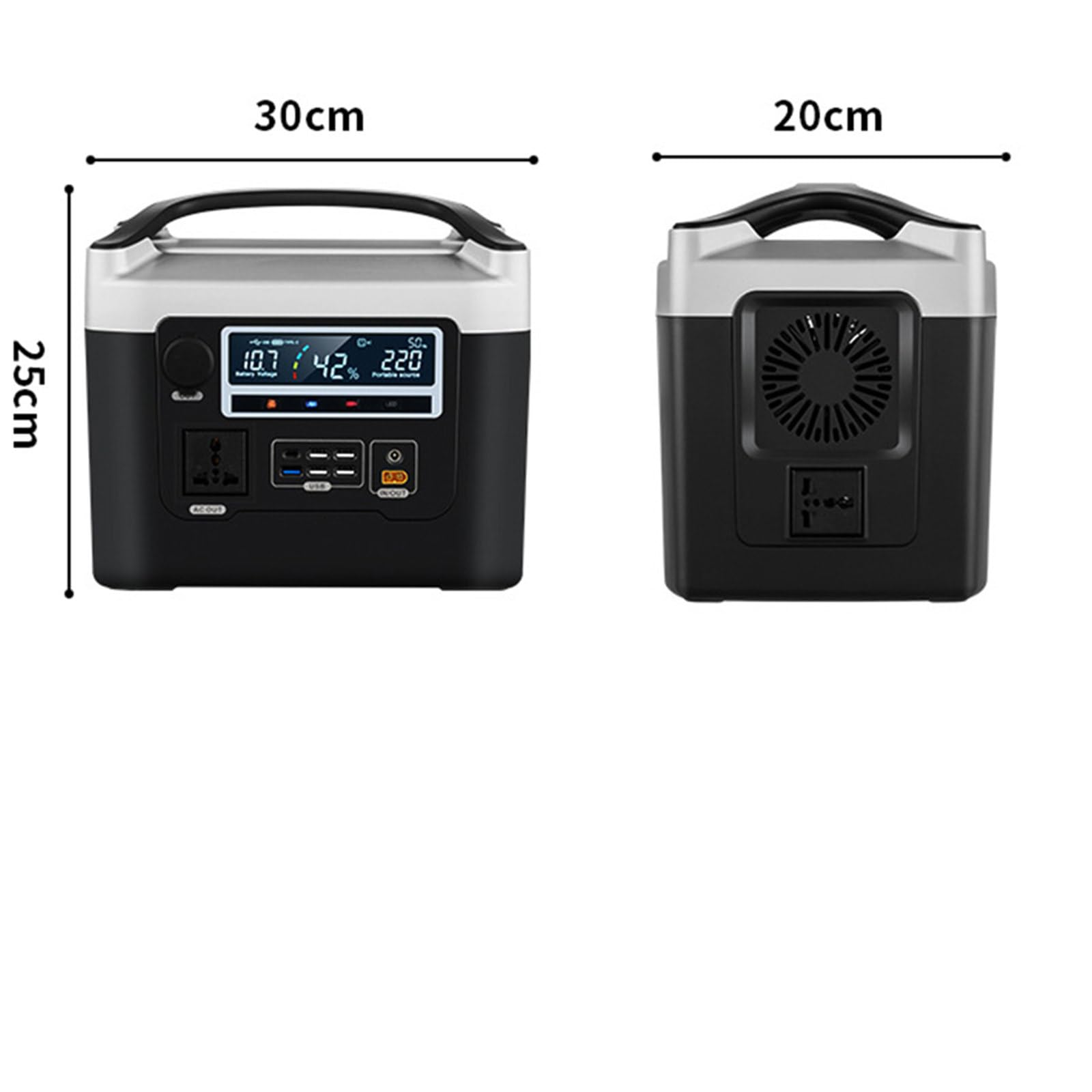 Alimentatore Mobile da 220 V, Batteria Esterna Portatile, Grande capacità, autoguida, Veicolo di Emergenza, casa, 800 W