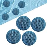 4 Stück Whirlpool Scum Absorber 6 cm, Ölabsorbierender Schwamm Abschäumbälle, Poolschwamm Ölabsorber Whirlpool, Wiederverwendbarer Schaum zur Beseitigung von Schwammbällen, für Schwimmbad und Spa
