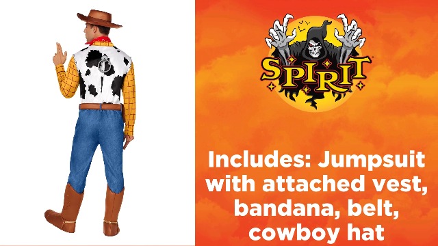 Amazon.com: Spirit Halloween Adult Toy Story Woody Jumpsuit