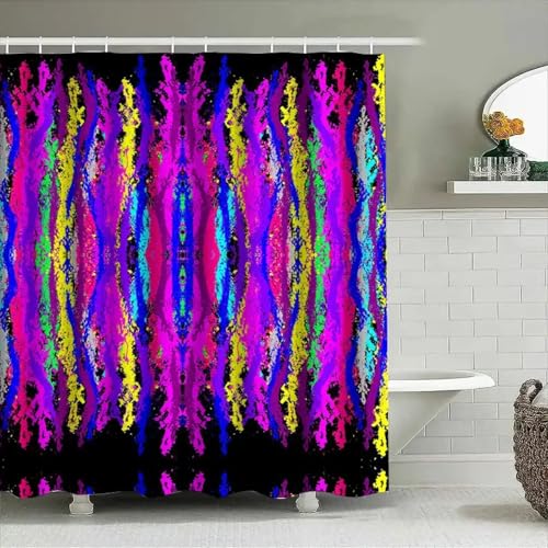 Rideau de douche multicolore étanche pour éliminer les fuites d'eau