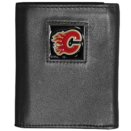 Image of NHL Calgary Flames Genuine Leather Tri-Fold Wallet