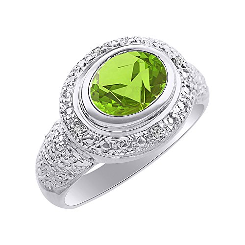 Bague péridot et diamant argent : l'éclat de la joaillerie sans ternir