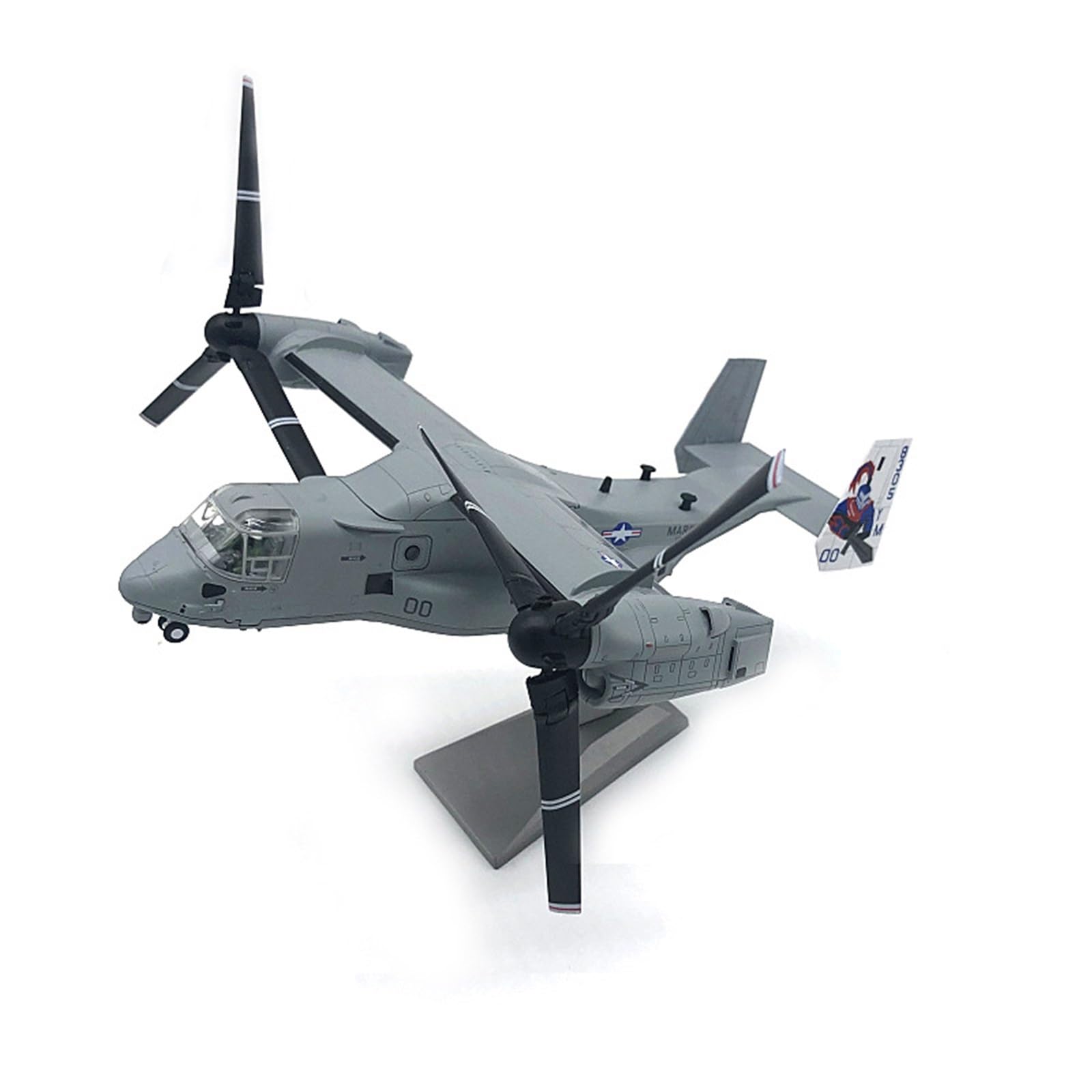 NNYIMJFor 1/72 U.S. V-22 Fishhawk Tiltrotor Fighter Die-cast Aircraft Model Military Display Model Suitable For Adult Collection
