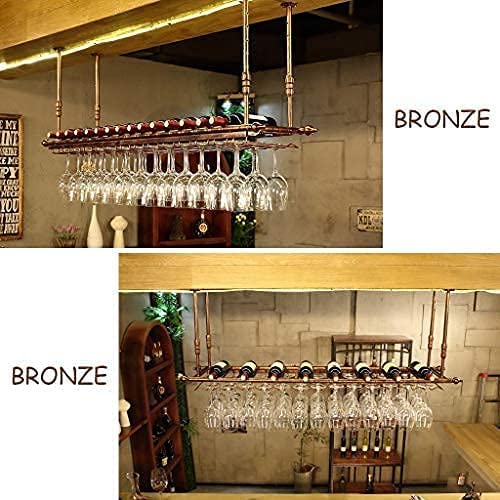 Stojak na wino, półki na wino, bary, restauracje, wisiorki, uchwyty na kieliszki, wiszące sufit, metalowe żelazne wieszaki na kieliszki do wina dla restauracji/domów, brąz