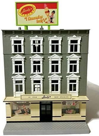 Rail King "I Remember Isaly's" Lighted, 4 Story, 0-Scale Store Front For Model Train City and Town, 30-9094