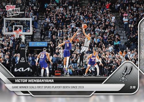 Victor Wembanyama Topps Now 219 - Carte NBA San Antonio Spurs 2026