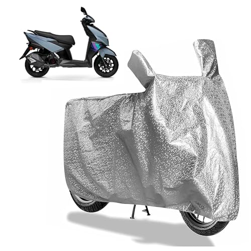 Image of Sulfar Bike Cover for TVS NTorq 125 Race XP (Sport Scooter) | Waterproof, Dustproof & UV Protected | All Weather Two Wheeler Cover (Silver) New 2026 Variants