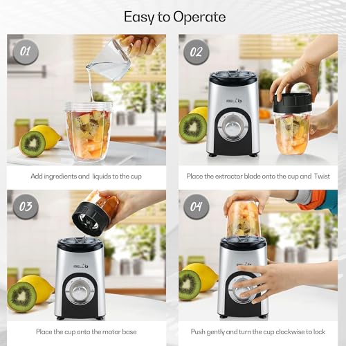 Image of iBELL 600W Nutri Blender Juicer Mixer Grinder with 100% Copper Motor, 24,000 RPM, 3 Jars with Chopper, Stainless Steel Blades, 3 Speed Modes (Silver)