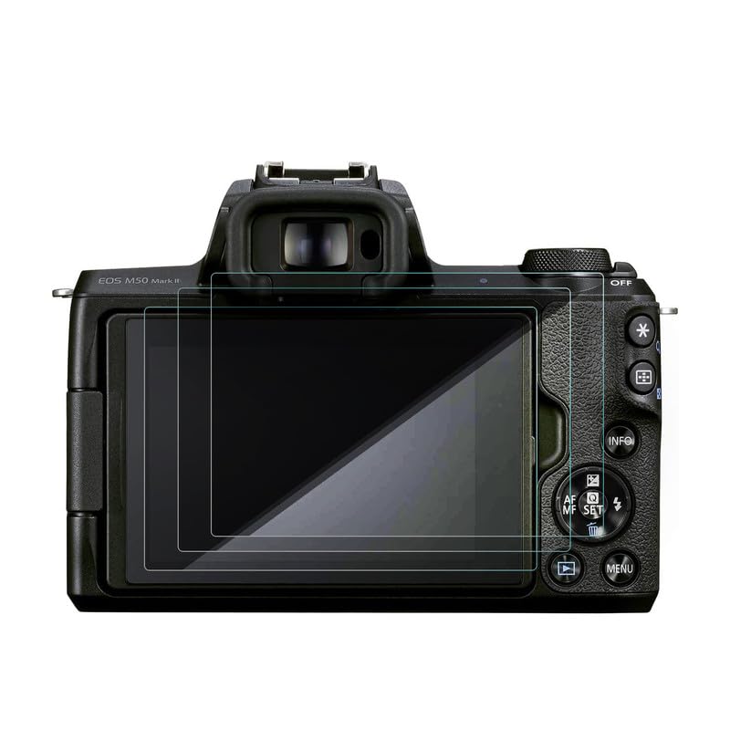 FCSFCS DSLR Camera Screen Protector for Canon EOS M50, 3 Pcs | Crystal Clear Protection with 9H Hardness Armor