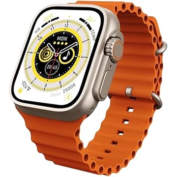 Smartwatch HW8 Ultra Série 8 Original 2023, 2.02", IP68, Bluetooth 5.2, GPS, NFC, Monitor Cardíaco, Chamadas, Tela Sempre Acesa, Controle de Música, Notificações, Bateria de Longa Duração