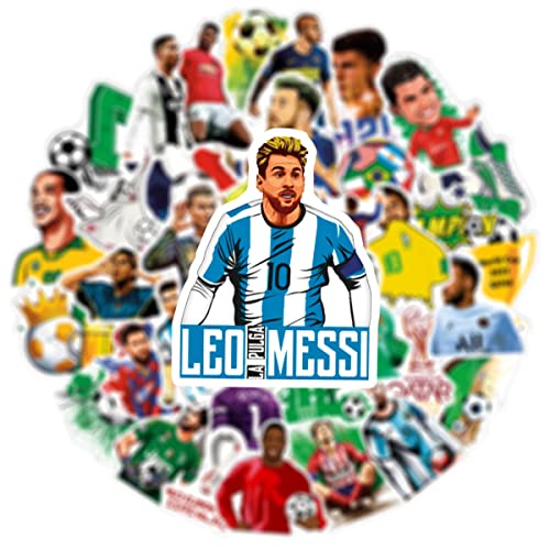 50PCS Soccer Stickers Football Stickers Water Bottle Stickers World Cup Football Stickers Laptop Sticker Vinyl Waterproof Stickers Wardrobe Car Skateboard Phone Luggage Guitar DIY Decal for Kids - Image 6