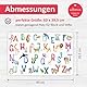 stabile Vinyl Schreibtischunterlage Alphabet Bastelmatte Kinder Platzset abwaschbar - BPA frei - reißfest farbecht - Geschenk Schuleintritt Schulanfang Einschulung oder für Kita