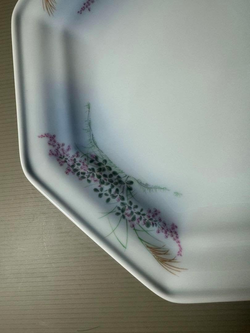 【新品未使用】有田焼　幸楽窯　錦絵山水六角形銘々皿 5枚セット 未使用 有田焼 幸楽窯 錦絵山水 六角銘々皿5枚 料亭 レストラン