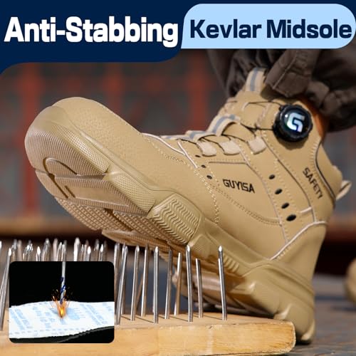 Image of GUSAYEX Steel Toe Boots for Men Lightweight Work Utility Safety Boots