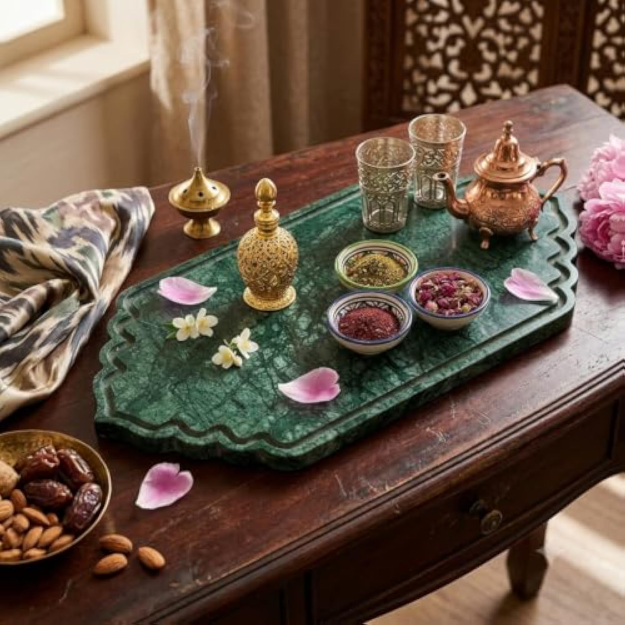 Green Marble Serving Tray Decorative Platter