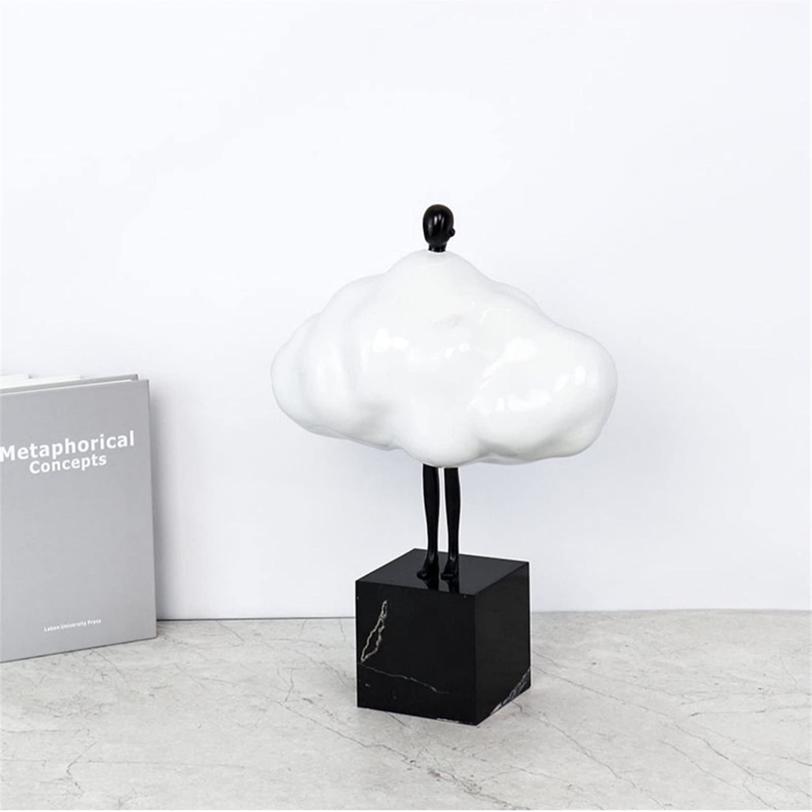 Estatua Escultura Arte Escultura nórdico Simple Moderno Creatividad Blanco Nube Resina Figura Escultura decoración Sala de Estar Estudio decoración Decoración del Hogar